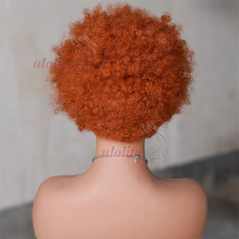 13x4 Lace Frontal Afro Krøllet Paryk 100% Brasiliansk Remy Hår 6 Ombre Highlights Bouncy Krøllet Paryk Ægte Hår Parykker med Fletninger_voghion.com