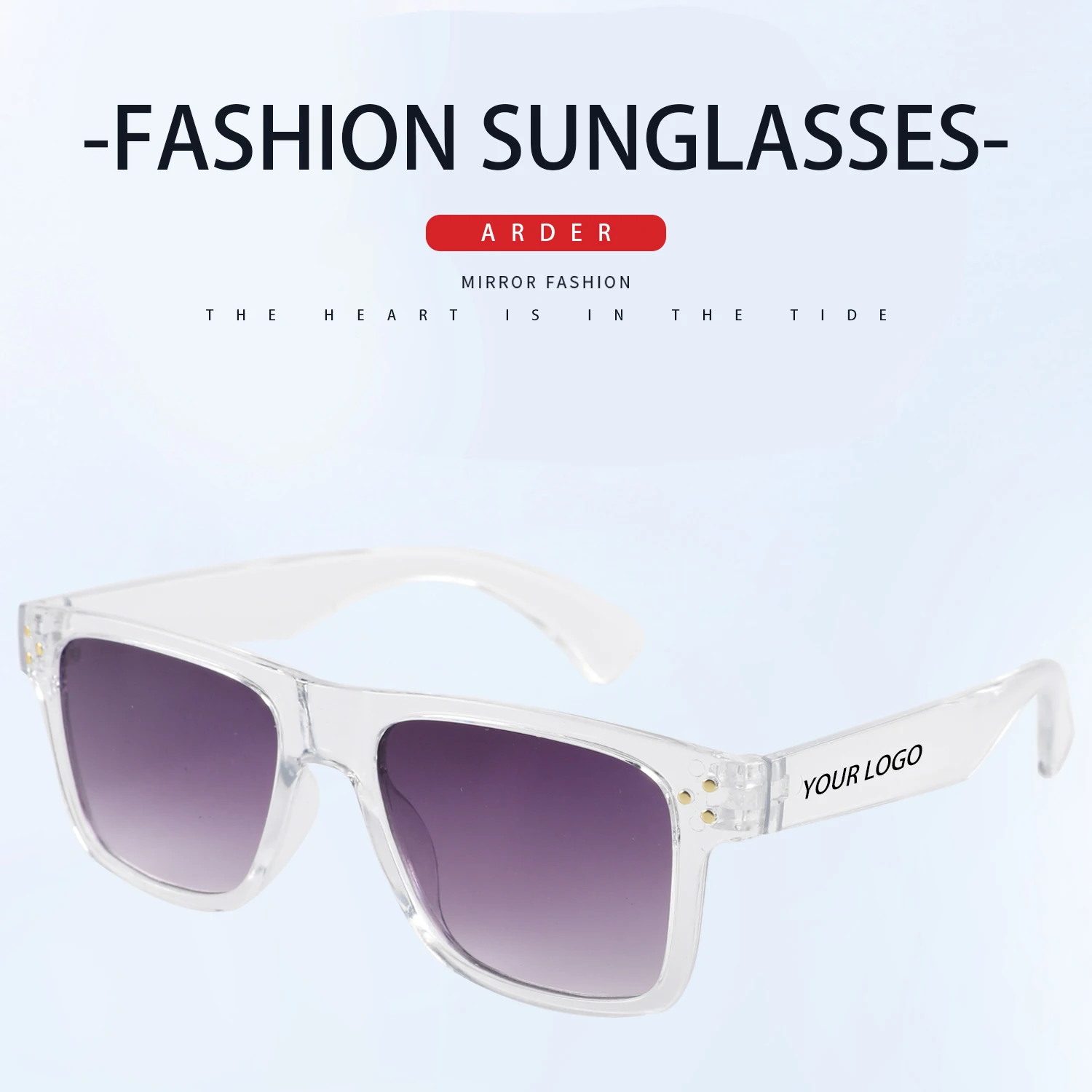 New Transparent Frame Children's Sunglasses Metal Rice Nail Sunglasses ...