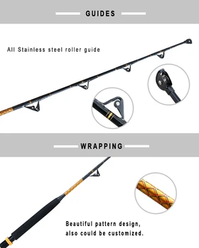 1.83m/1.98m 80-130lbビッグゲーム海水トローリングロッド| Alibaba.com