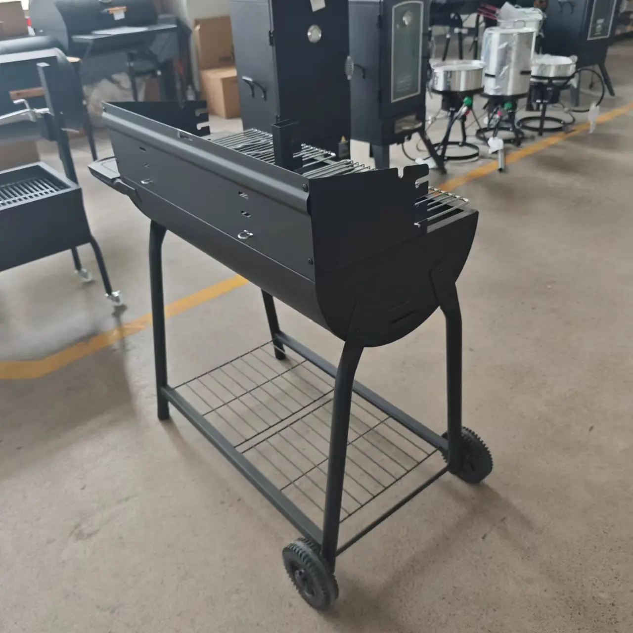 product heavy duty professional adjustable height carbon steel meat charcoal barbecue grill-3