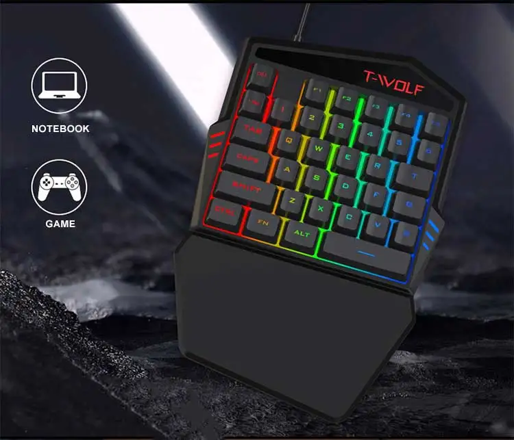 Oem Mini Gaming Keyboard With 3color Mixing Backlight For Pc Android