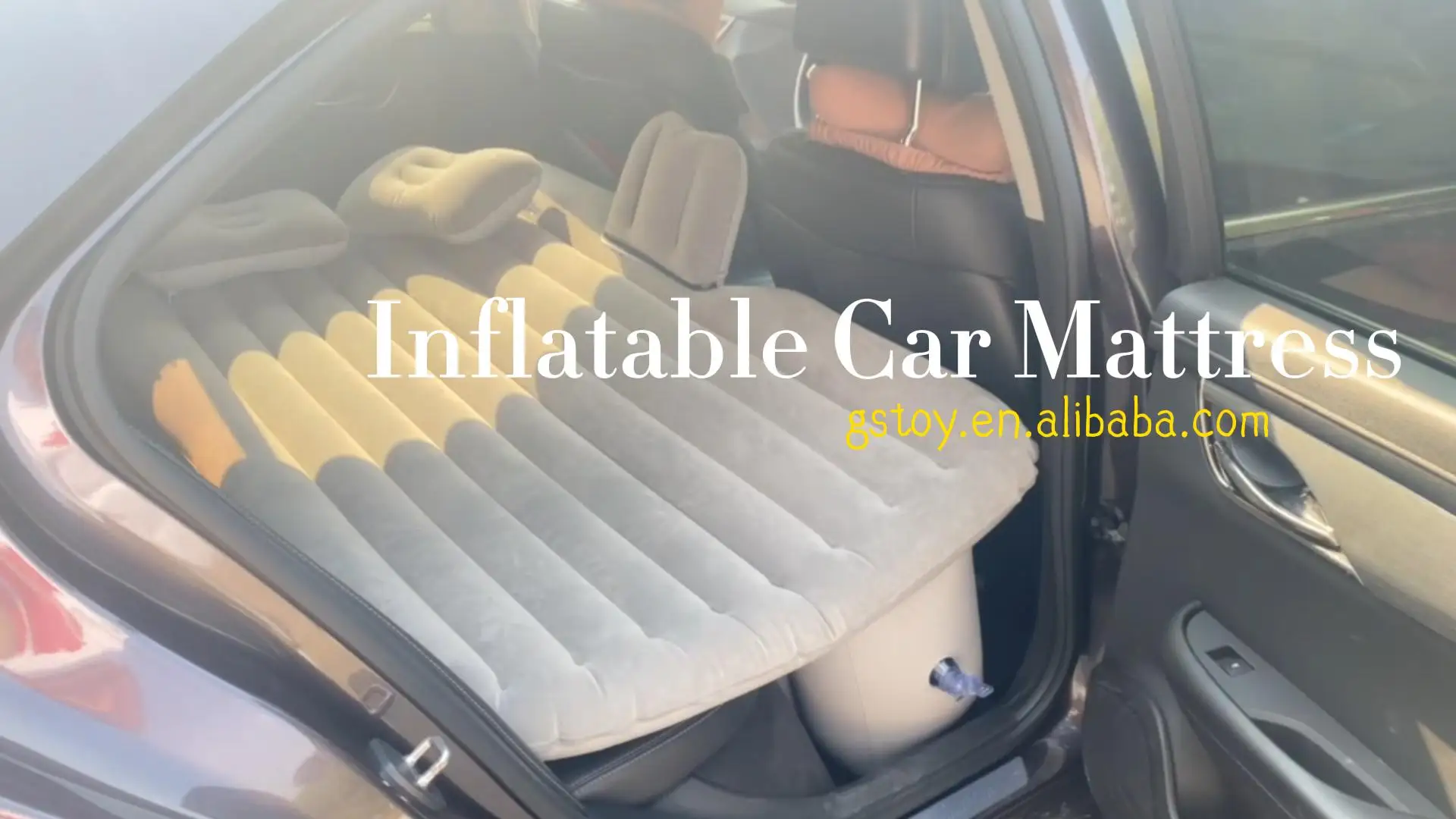 Back Seat Sleeping Traveling Inflatable Car Mattress Flocking Air Bed