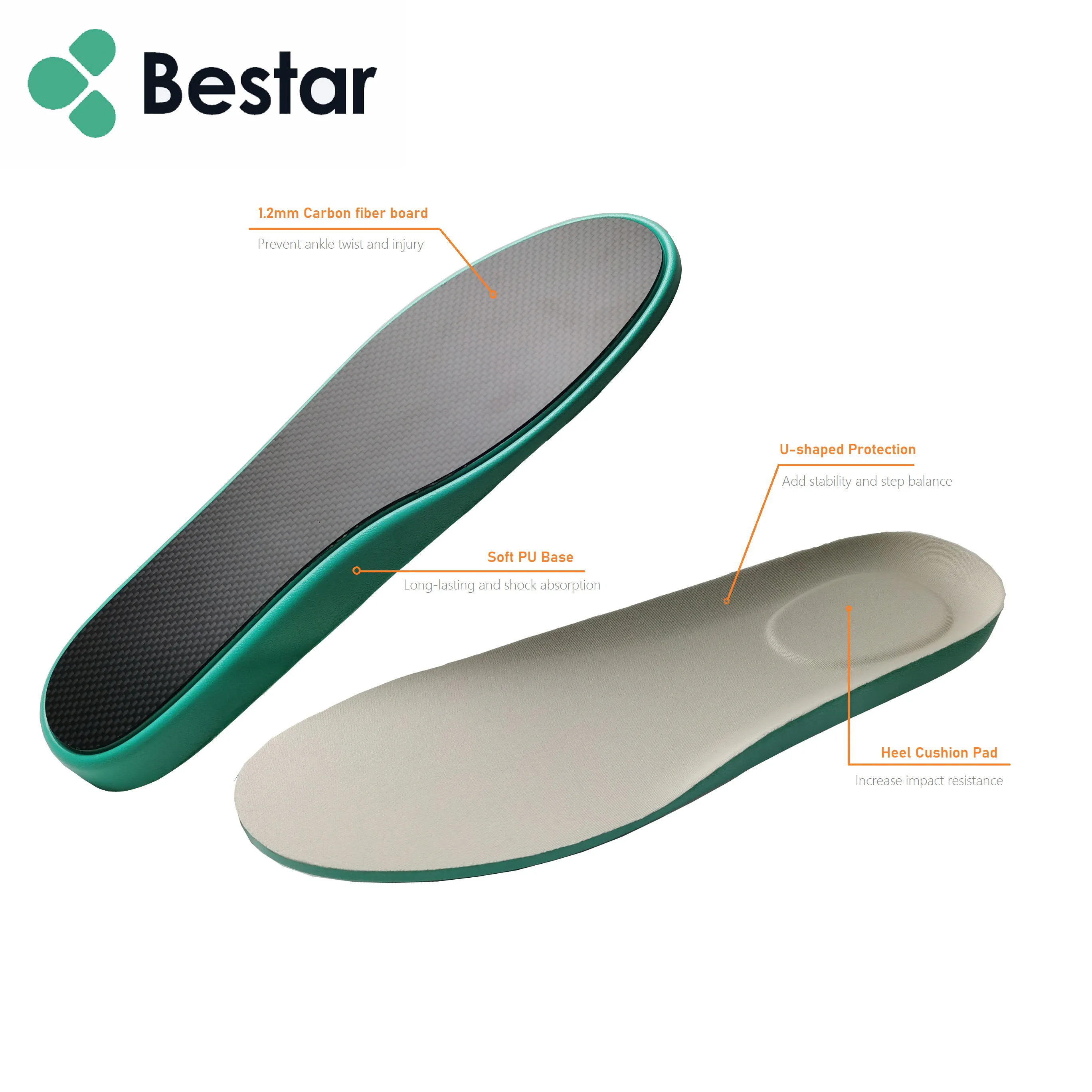 Carbon Fibre Team Vktry VKTRY Silver Sports Insoles: Carbon Fiber