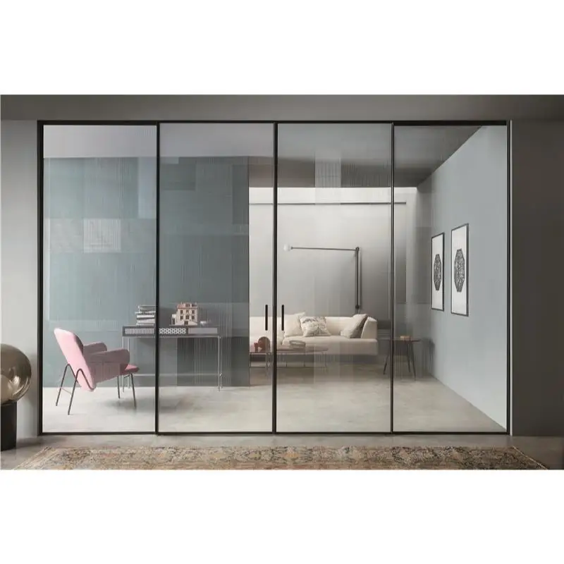 Ultimate slim frame high quality aluminum sliding security door