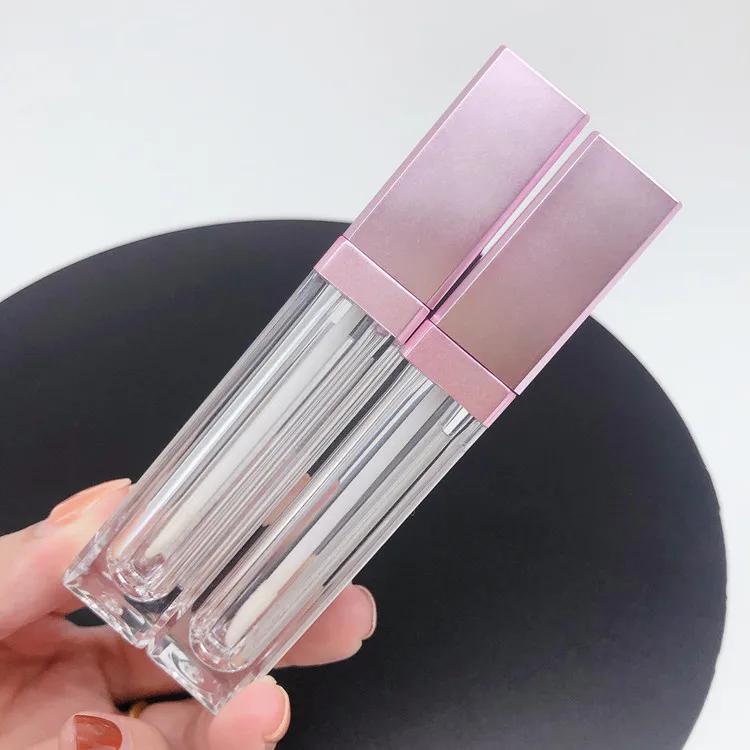 The Latest Hot 7 ml LED Light Lipstick Tube Custom Personal Logo Cosmetics Pack Transparent Silver pink Black Lip Tube