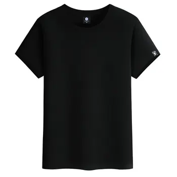 High Quality Unbranded Blank 250GSM 100% Cotton Material 100% polyester Custom Printing Coton Black T Shirt Men