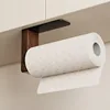 Black walnut wood - kitchen paper towel holder and plastic wrap holder