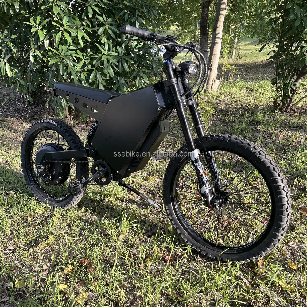 SS30 Electric Bike for Adults 15000W Motor 72V 40/50/75ah Lithium Battery  Fat Tire 19/21inch Single Speed Disc Brake