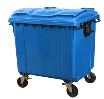 Wholesale 1100L garbage container industrial mobile garbage can plastic waste bins outdoor trash bins