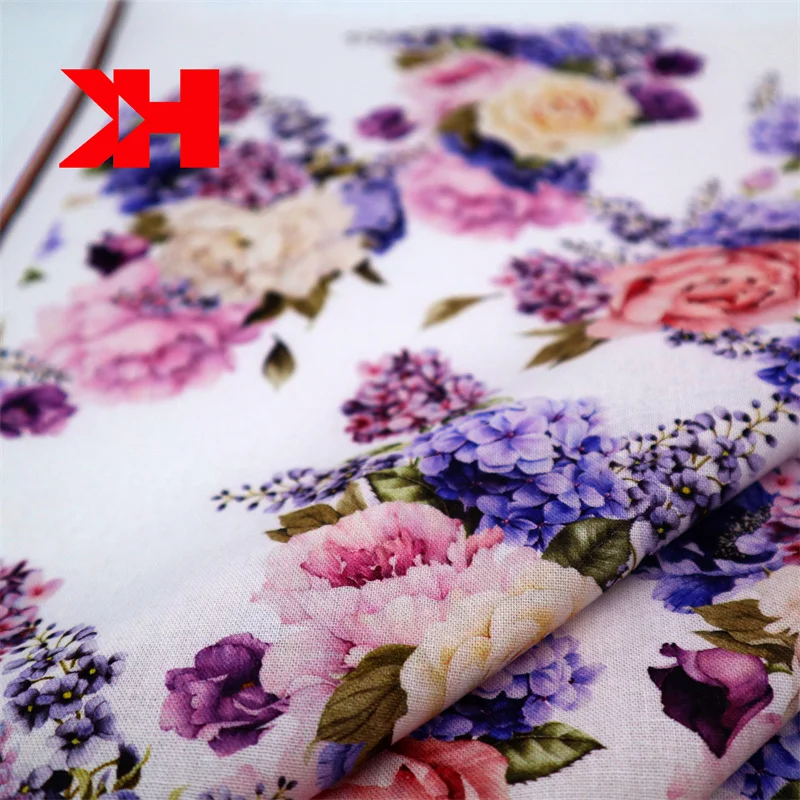 Цифровая печать на ткани от производителей органических цветочных тканей Kahn