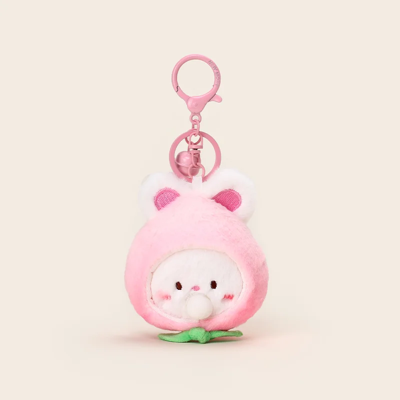 Promotional 3D Cartoon Anime Key Chain Animal Bubbles Series Rabbit Monkey Shape Cute Plush Keychain