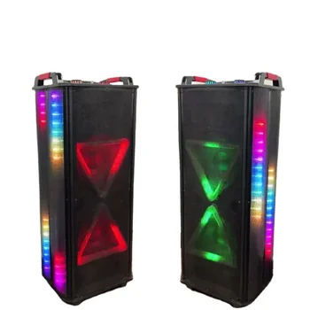 TD1222 Latest Wireless Party Speaker Double 12 Inch Horn Big TWS Multi Function Speaker With LED Screen