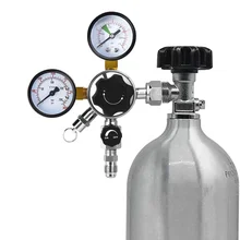 New Draft High Pressure Dual Gauge Beer Wine Soda Tank Mount Primary CO2 Regulator With Safety Pressure Relief Valve