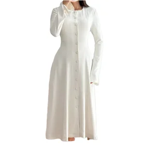 2026 Autumn New Fashion Women's Button Cardigan Ultra High Waist Long Sleeve Casual Style Solid Front Natural Midi In-Stock