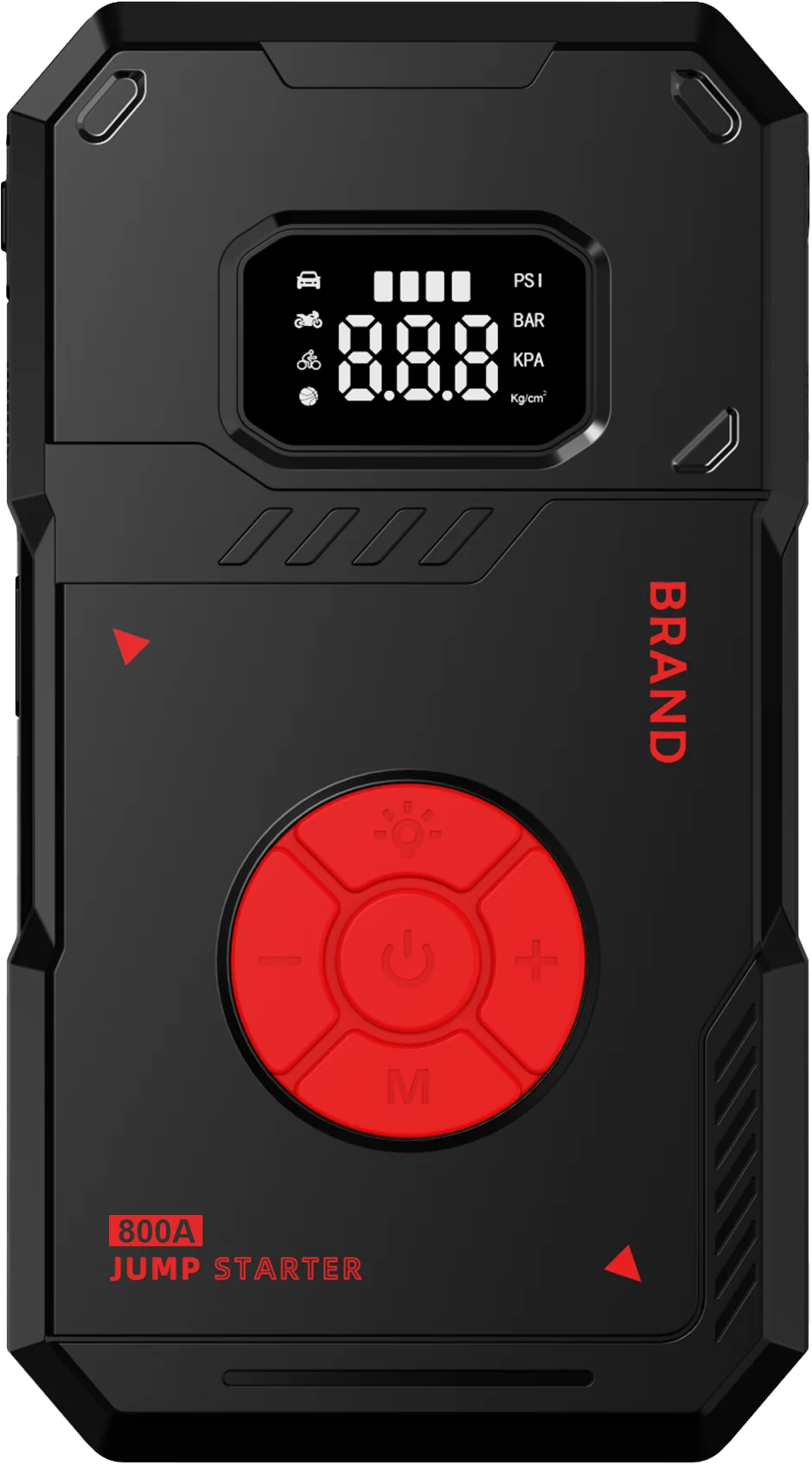 7200mAh Jump Starter with a Mighty 800A Peak Current and Air Compressor for All - In - One Vehicle Emergency Needs