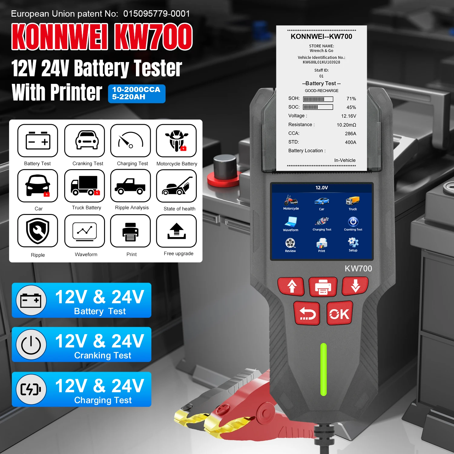 Konnwei KW700 Battery Tester