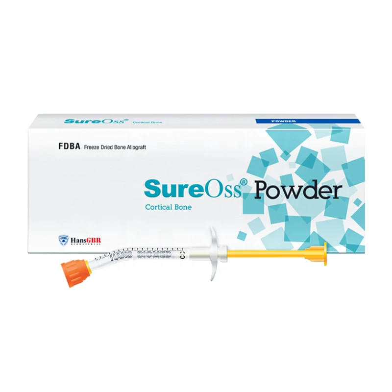 Optimum Pretium: Pulvis Osstem SureOss/OsteOss pro Grafto Oseo Implantorum Dentalium, Materialis pro Grafto Oseo, Pulvis Medicinalis Collagenos pro Reparatione