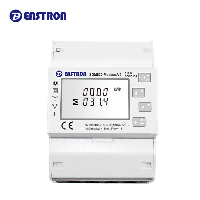 Eastron SDM630Modbus V2 MID утвержденный трехфазный многофункциональный RS485 Modbus Din-рейка, измеритель энергии для фотогальванического инвертора