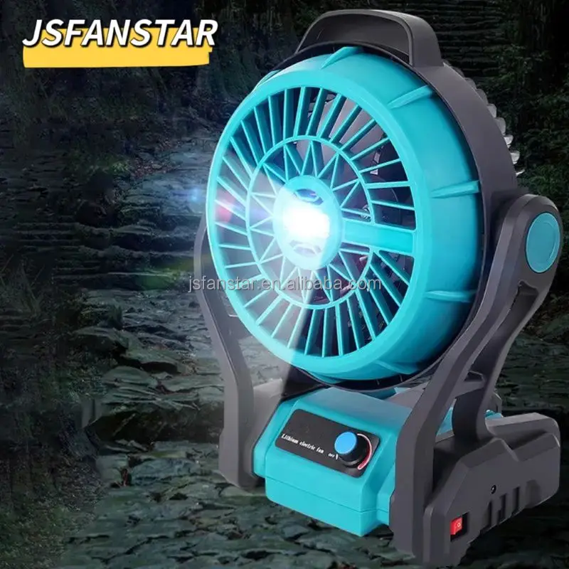 Industrial 12-Inch Small Rechargeable Lithium Battery Portable Electric Fan for Outdoor Camping Lighting Cross-Border Household