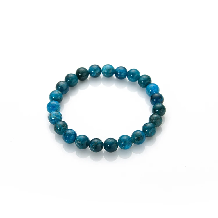 AAA Blue Apatite Bracelet in Natural Pearls 4/6/8/10 Mm 18-19 Cm Smooth  Semi-precious Stone and Round Jewelry Natural Stone - Etsy