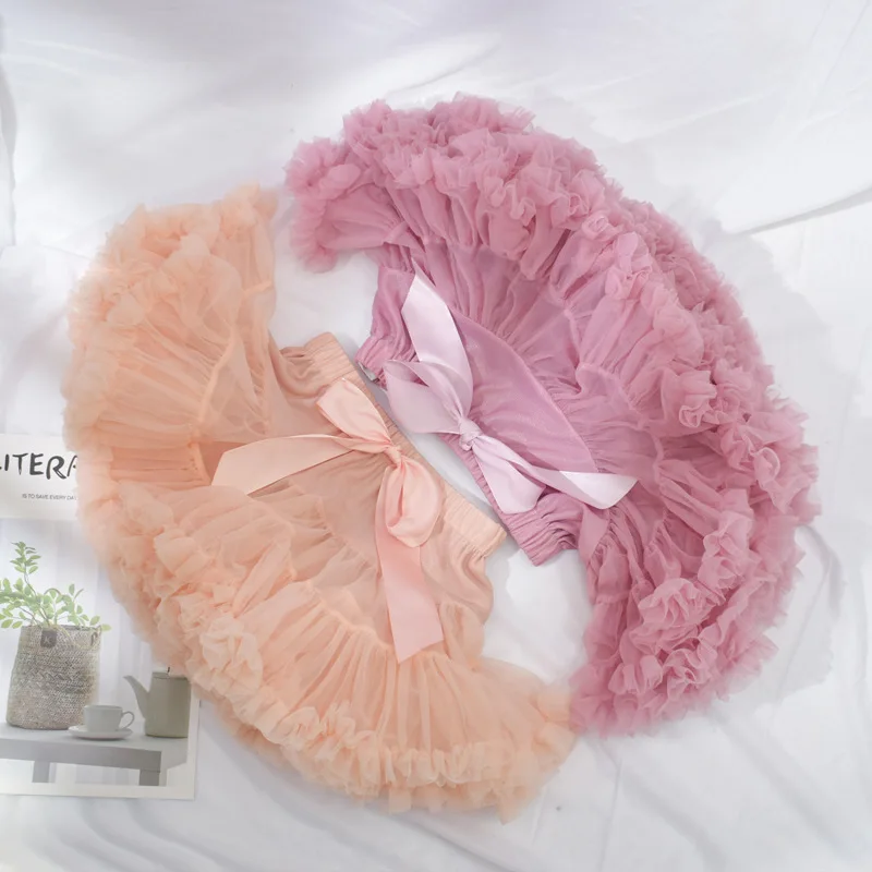 Toddler Tutu Skirts Infant Tutu Frocks Tulle Ruffles Classical Skirt Kids Children Girls Solid Color Tutu Skirt