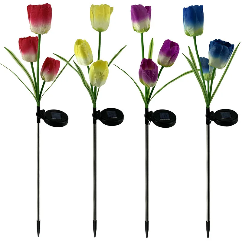 solar led tulip lights