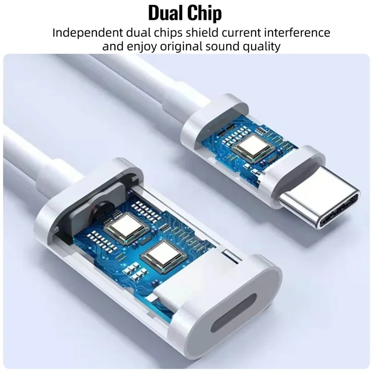 USB C to for Ios Audio Headphone Adapter for IP 16 15 Pro Max Pad Pro Type C HIFI Aux Earphone Cord Connector