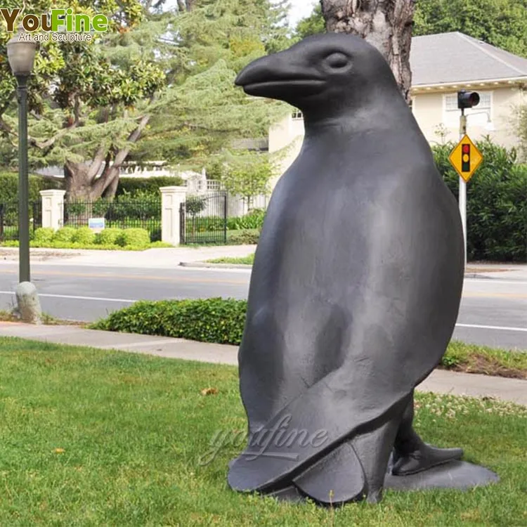 YOUFINE ブロンズ製カラス像 150cm アウトドア ガーデンオブジェ 銅像