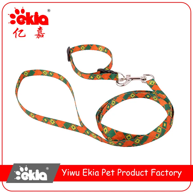 wholesale nylon best selling Printing no pull dog leash and collar