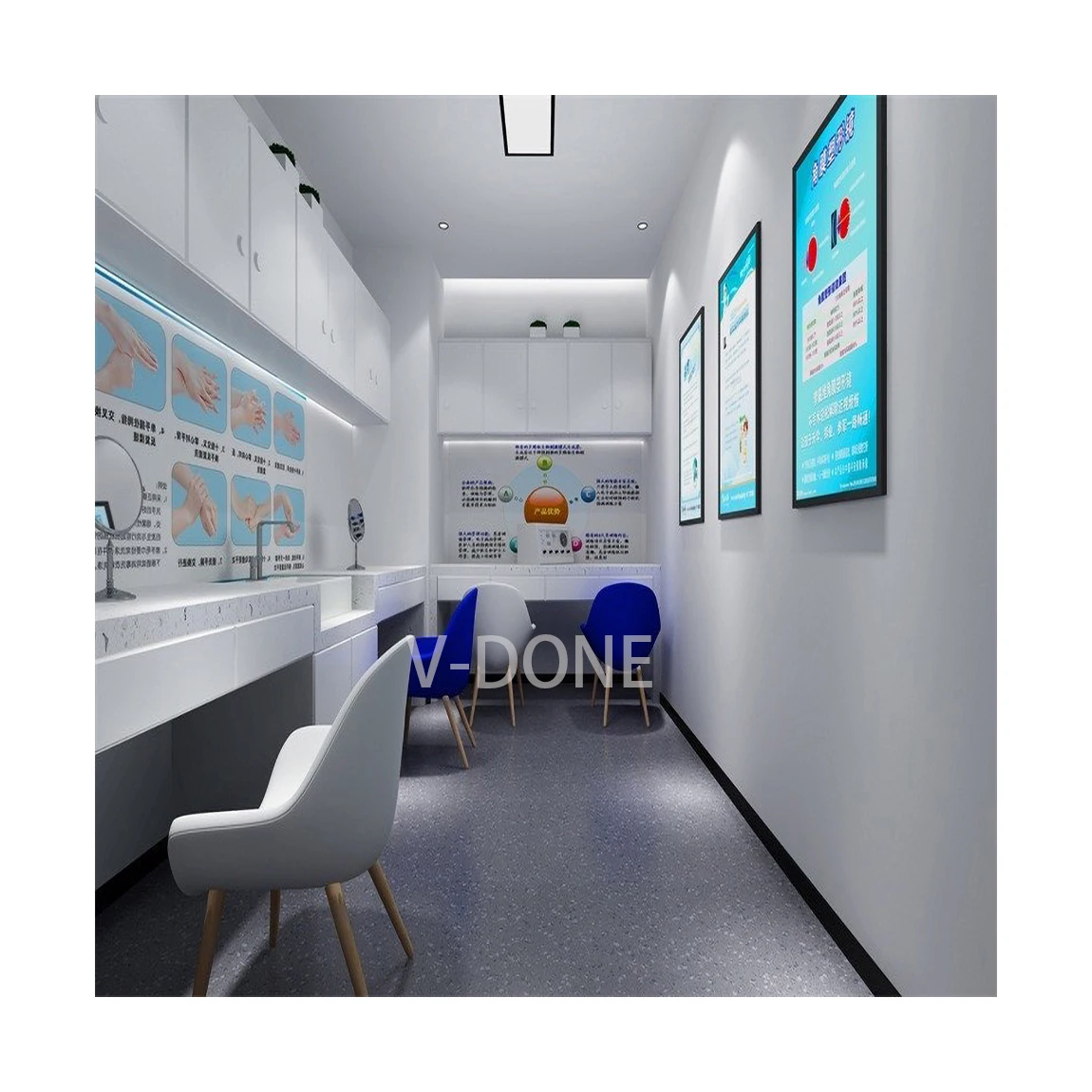 High End Luxury Custom Floor Standing Wooden Optical Shop Furniture