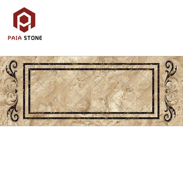 product marble waterjet medellion pattern hotel villa lobby floor design-5