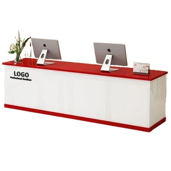 Modern Factory Wholesale Custom Counter Wooden Table Commercial Office Furniture Reception Desk With Lock