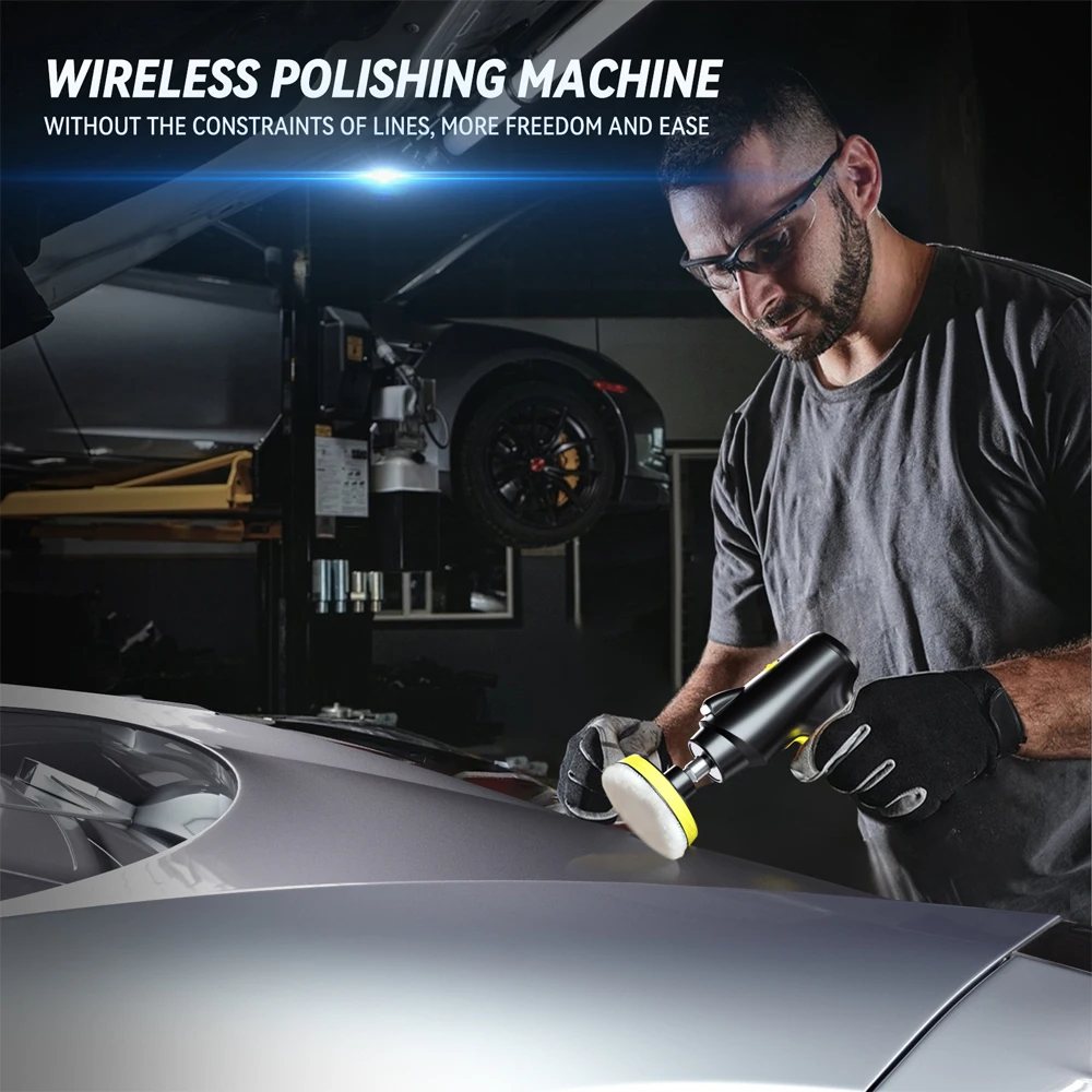 4000mah Rechargeable Battery Portable Car Polisher Cordless Car Buffer Polisher Kit for Car Detailing and Waxing - view 5
