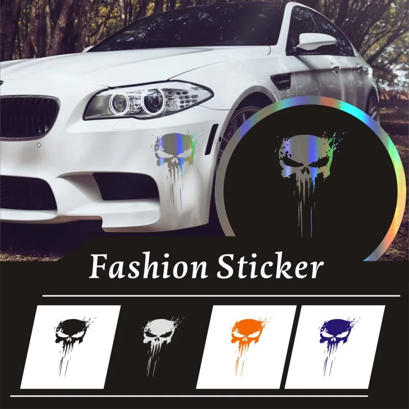 2 Autocollants Emblème Crâne 3D En Alliage Métal - Pour Voiture, Moto | Noir, 4,6 Cm | Styling & Personnalisation
