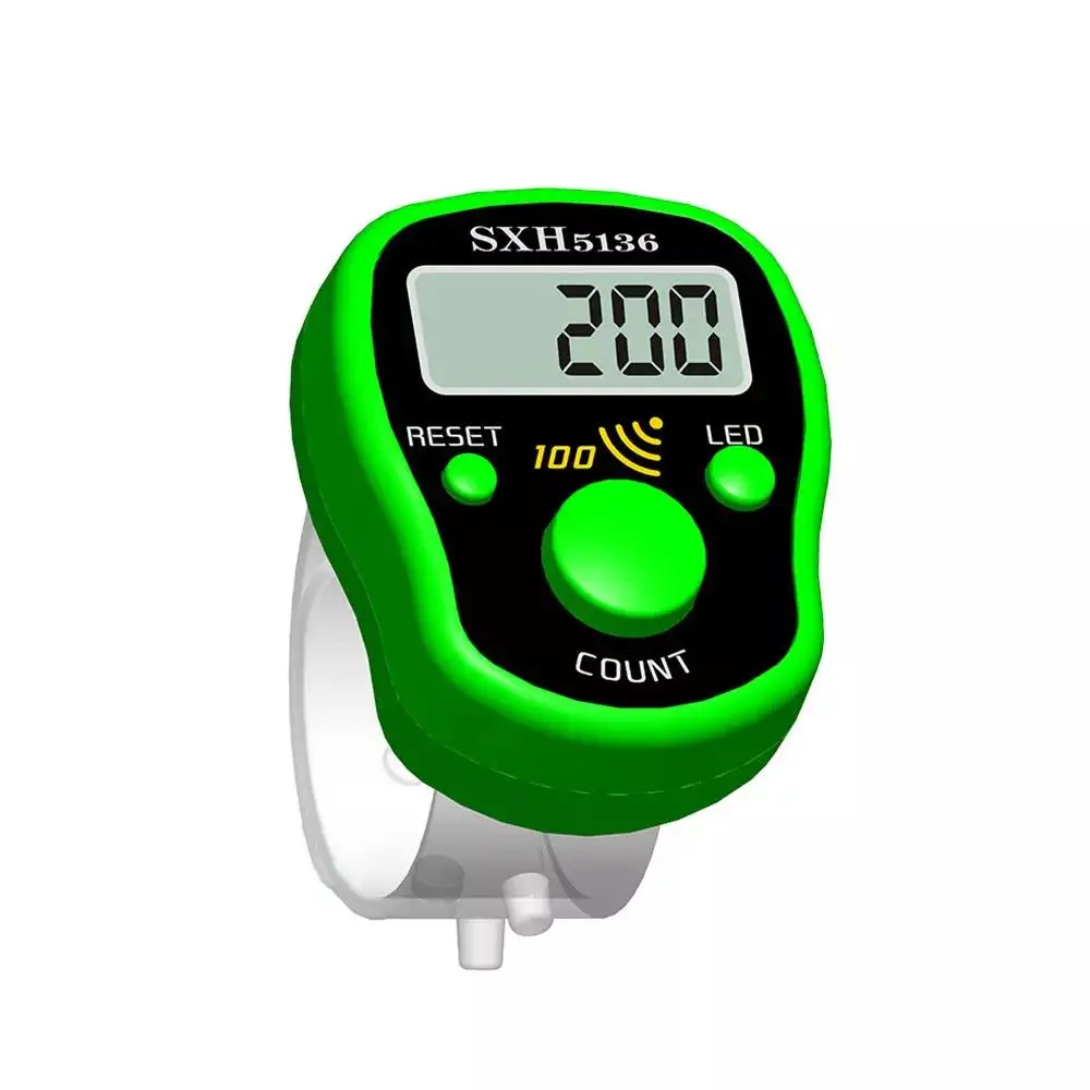 Factory Muslim Tasbih LED Digital Finger Tally Counter Electronic Digital Counter for People Counting