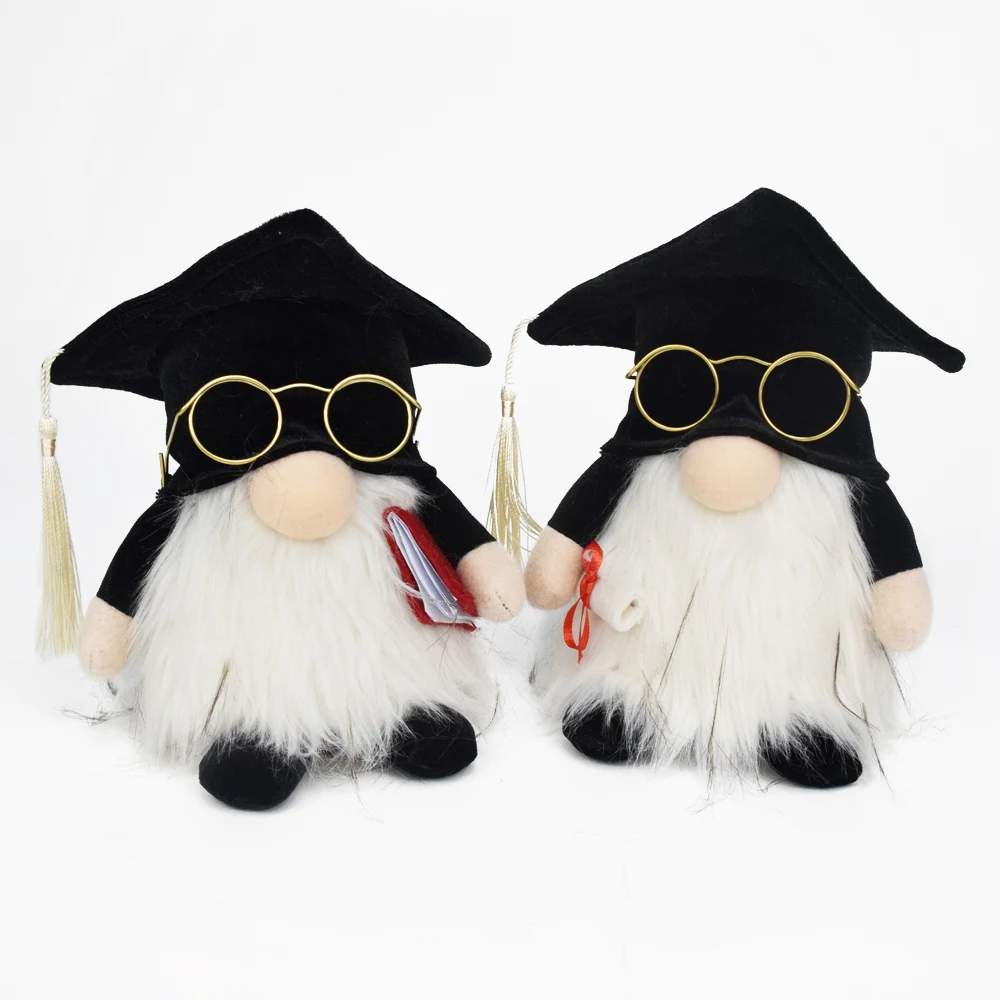 6 дюймов Заводская выпускной подарки гномик Гоблин ткань мягкие маленькие выпускник гномов со светодиодной подсветкой для аспирантов