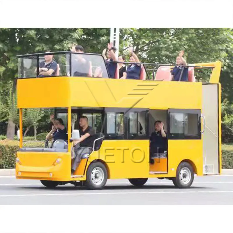 Instant Results 72V Sightseeing Tourist 18 Seater Electric Double Decker Bus for Sale