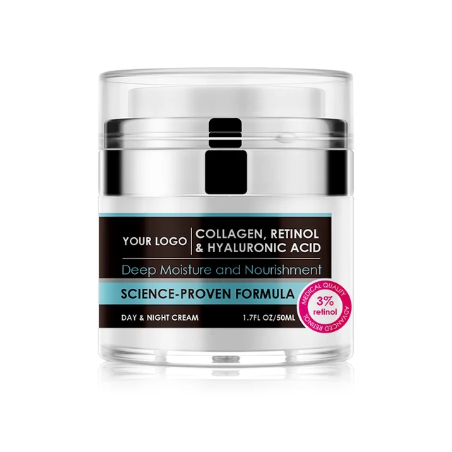 Natural Organic Collagen Retinol Moisturizer Anti Wrinkle Cream Collagen With Retinol And Hyaluronic Acid Hydrating Face Lotion