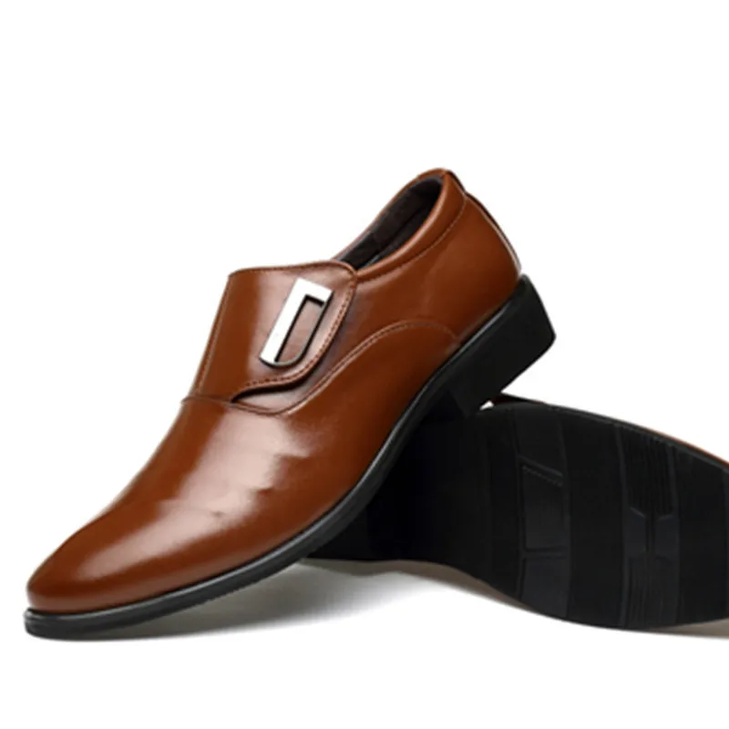 Men's Pointed Casual Leather Shoes - Business & Fashion