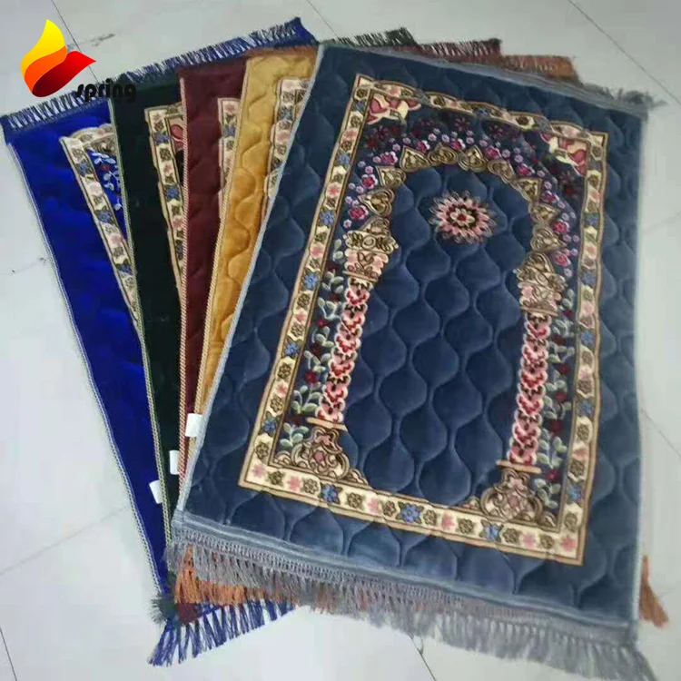 Дешевый индивидуальный интерактивный складной ковер роскошный исламский портативный мусульманский умный молитвенный коврик подарок