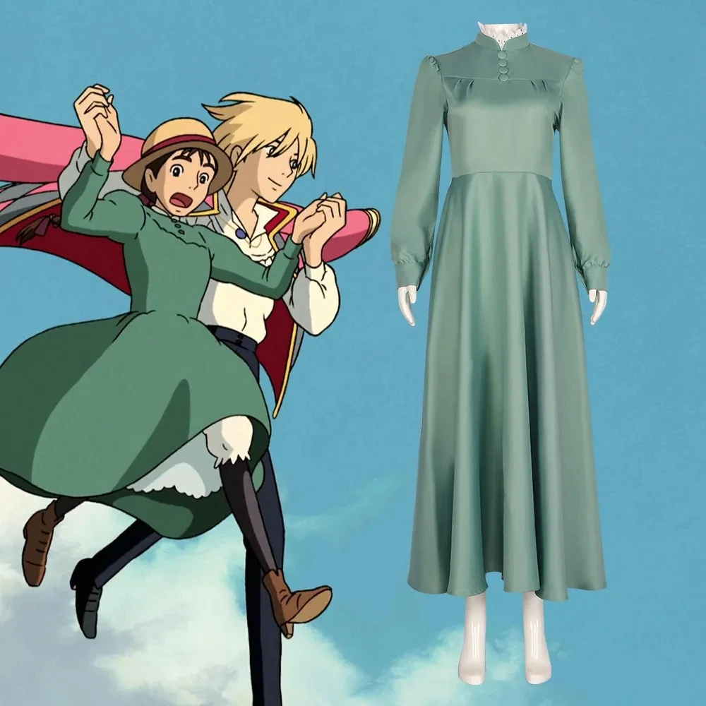 Sophie Hatter Cosplay Costume Dress Cloak Outfits Halloween Carnival Clothing Anime Movie Howl's Moving Castle Cosplay Costume Sophie Hatter Cosplay Costume Dress Cloak Outfits Halloween Carnival Clothing Anime Movie Howl's Moving Castle Cosplay Costume