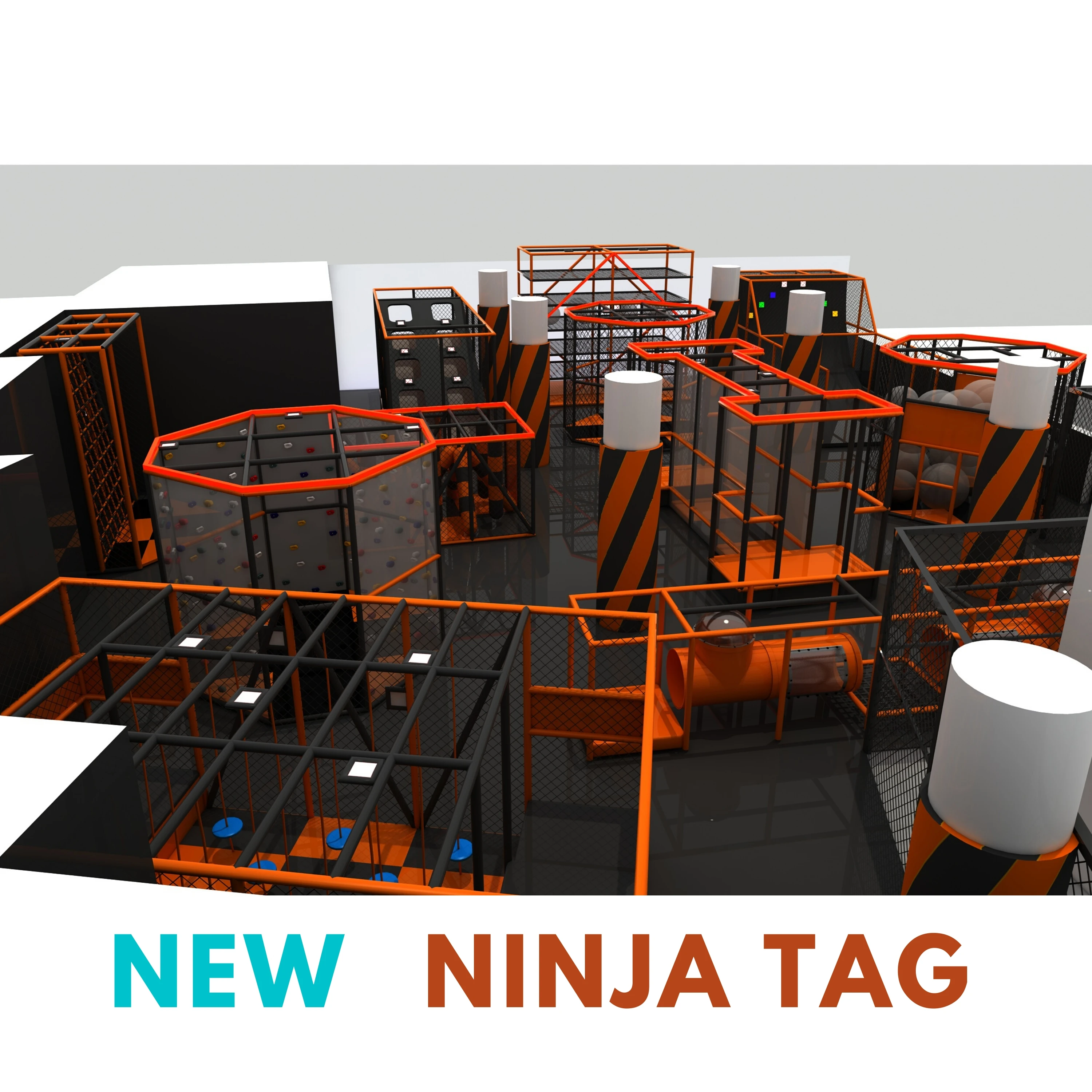 Obstacle Course Set Kid American Ninja Warrior Equipment Indoor Hindernisse Curso Ninja Warrior Mat Frame Key Wipeout