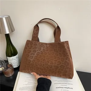 Large-Capacity Women's Bag Autumn New Leopard-Texture Design Simple and Vintage Handbag,Shoulder Bag Commuting Tote