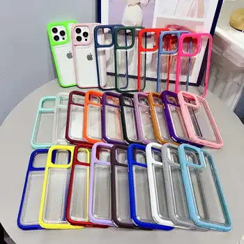protective TPU +PC dual color phone case for iphone 11 12 13 14 pro max   Shockproof Protective Case for iphone 15 pro max