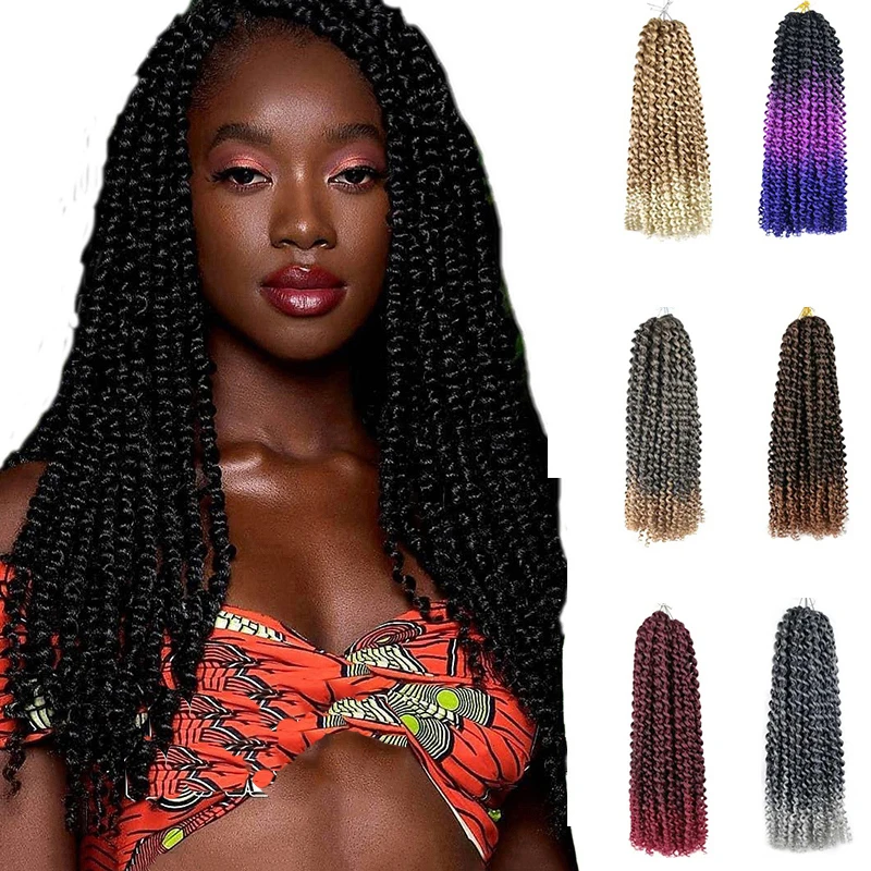 Passion Twist Hair Crochet Braid Extensions Water Wave Synthetic Crotchet Braids Crochet