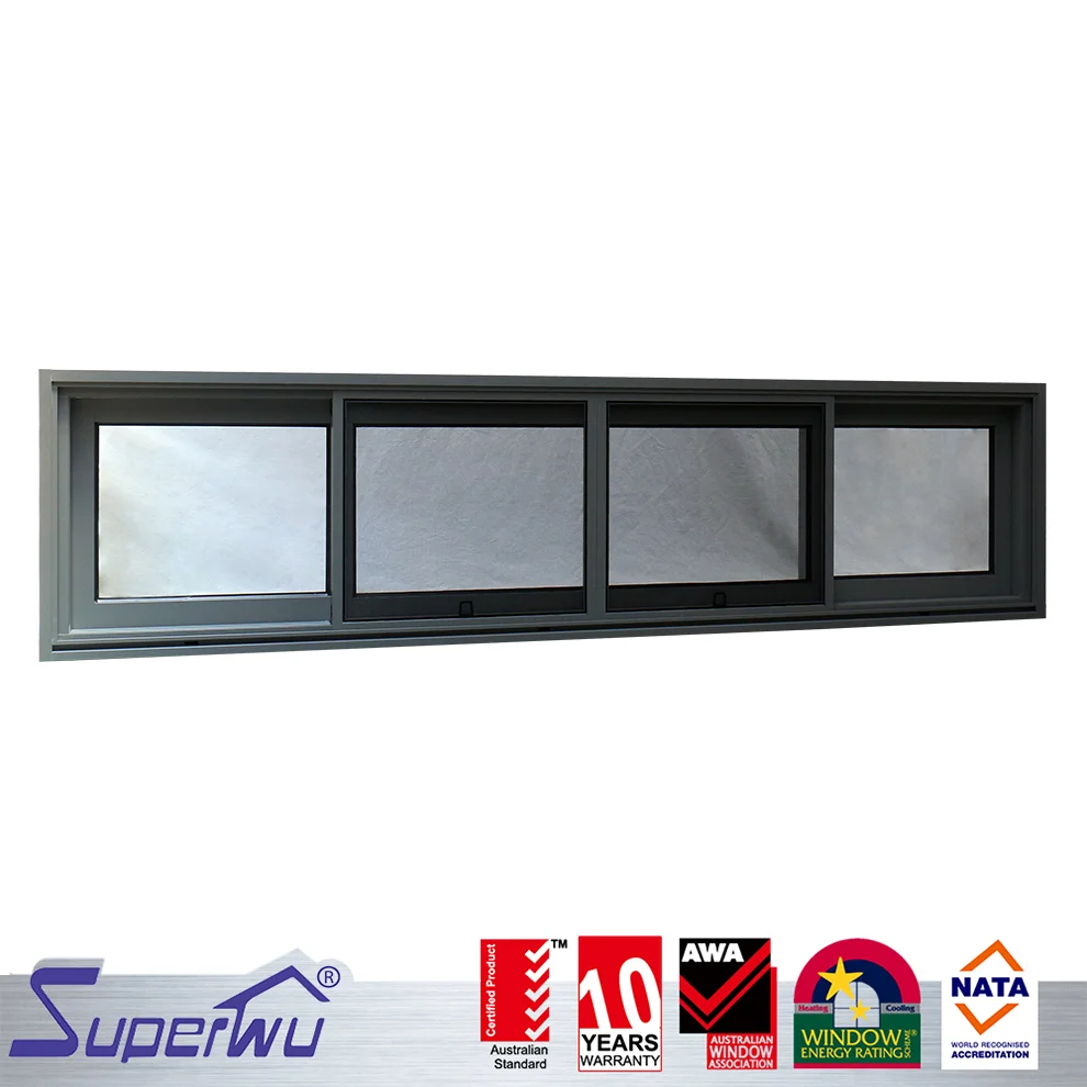 Aluminum Black Thermal Break Sliding Windows New Design American Style Vertical Sliding Windows