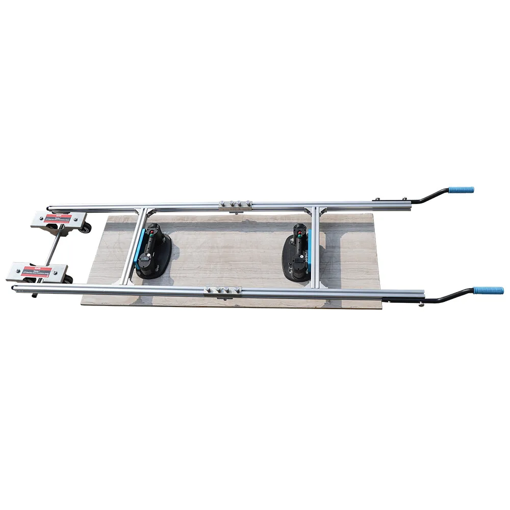 Raizi Tilego Large Format Tile Installation Dolly Cart with Using  Grabo Lifters