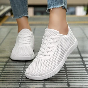 2026 New Trend Men's Casual Barefoot Sneakers Wide Toe Box Non-Slip Comfortable Running Shoes Mesh Lining Lace-Up for Winter