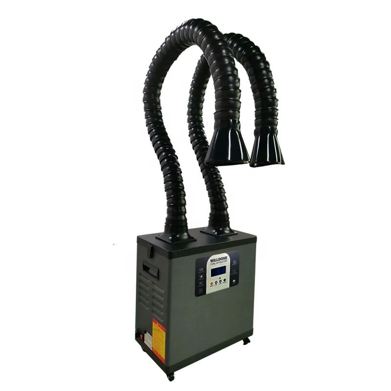 C200Y Portable High Power Dual Arms Soldering Welding Smoke Extractor Beauty Salon Fume Extractor