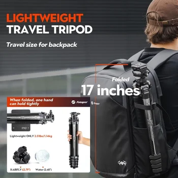 Professional Carbon Fiber Quick Release Tripod Camera Tripod 360 Degree Lightweight 2-in-1 Tripod Portable Dslr Camera Stand product image